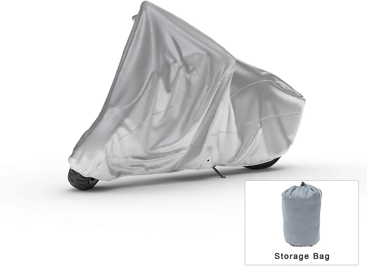 Motorcycle Cover with Reinforced Securing Straps and Storage Bag P8935