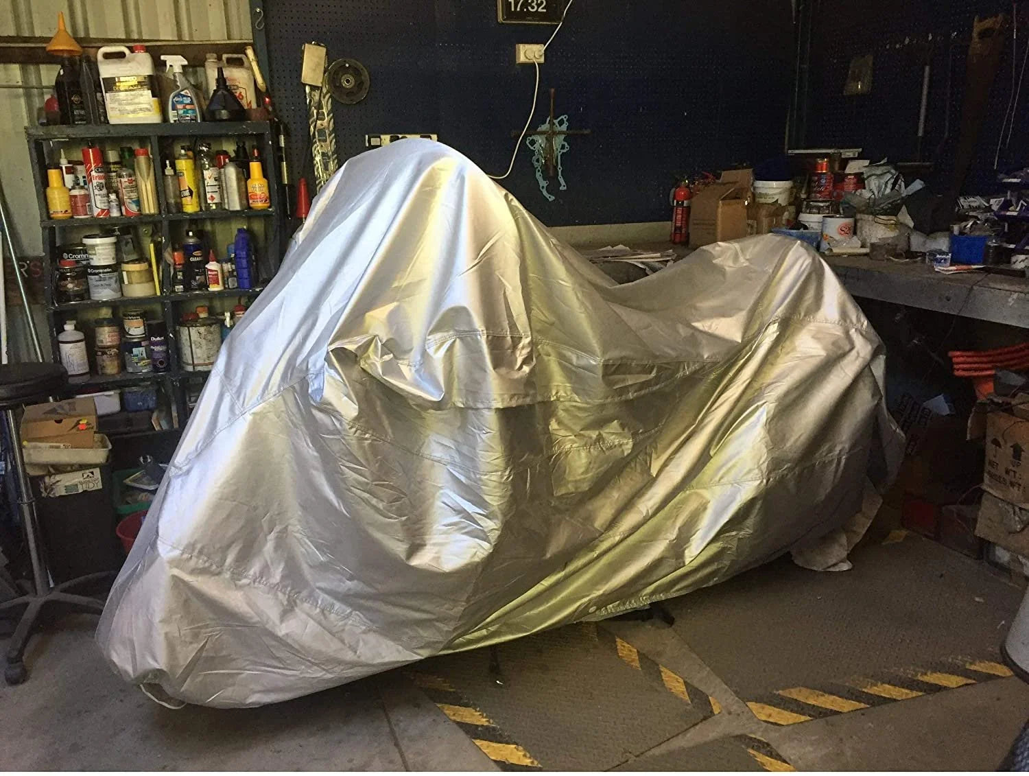 Motorcycle Cover with Reinforced Securing Straps and Storage Bag P8935