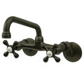 Victorian Two Handle Wall Mount Kitchen Faucet, 7inch, Oil Rubbed Bronze C17205