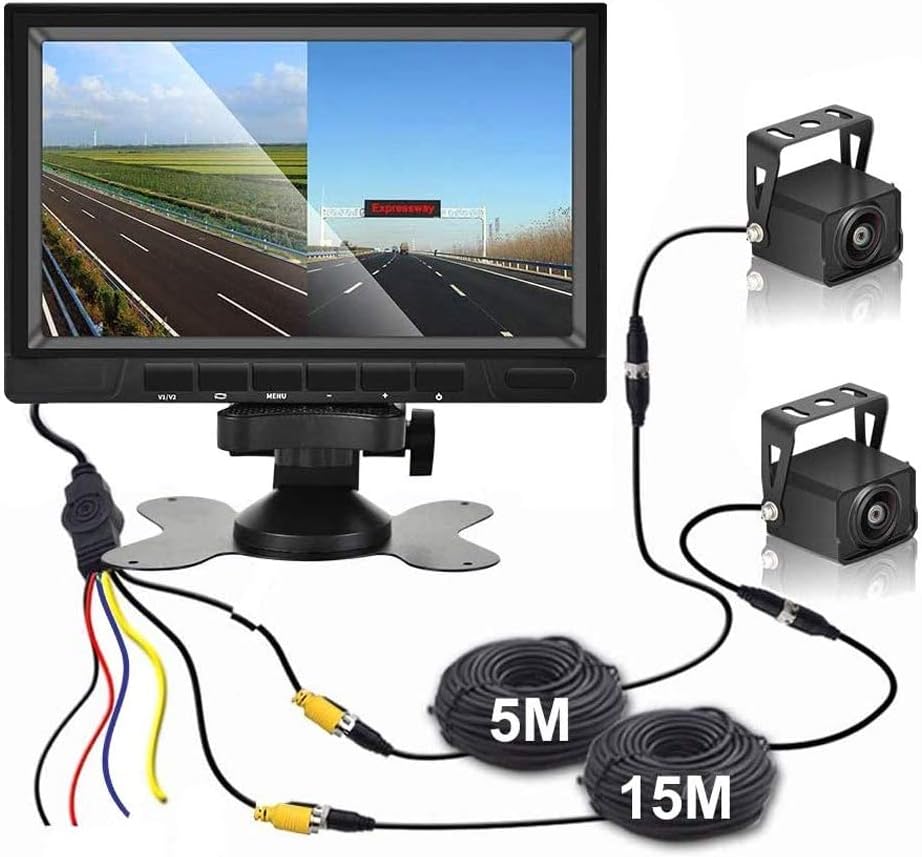 7 inch 1080P Dual Backup Camera with Monitor Kit S36101