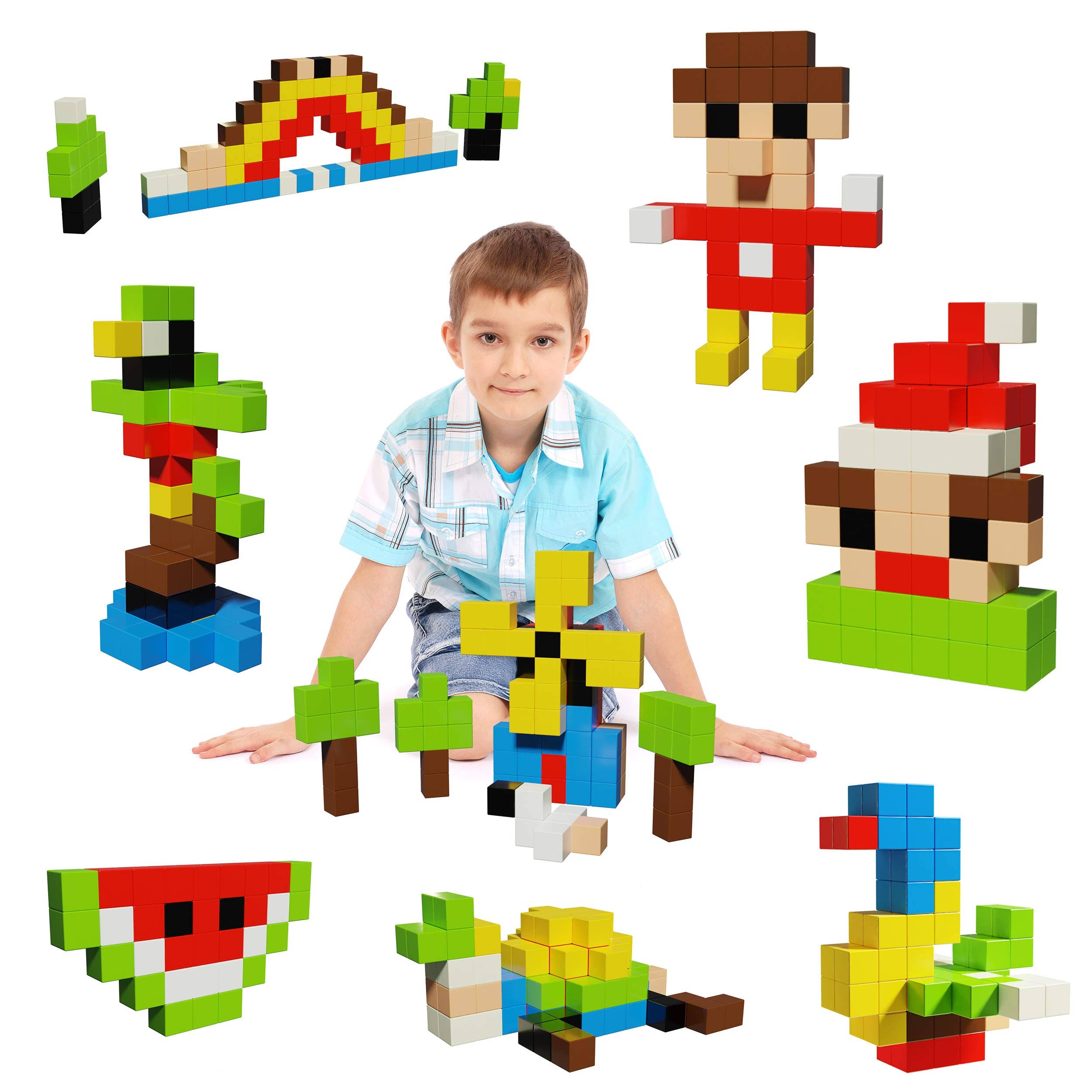 108 Piece Magnetic Building Cubes Toy Set Y80059
