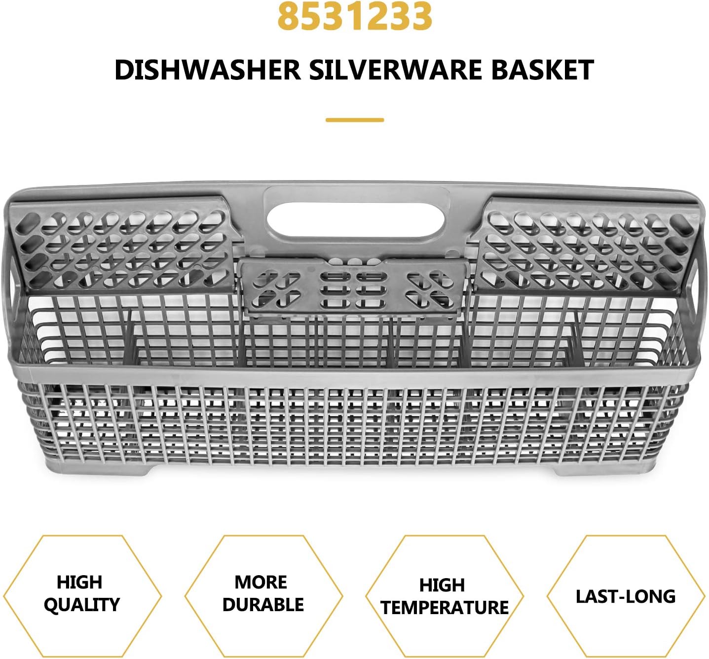 Dishwasher Silverware Basket Replacement with Handle, Pack of 2 W86790