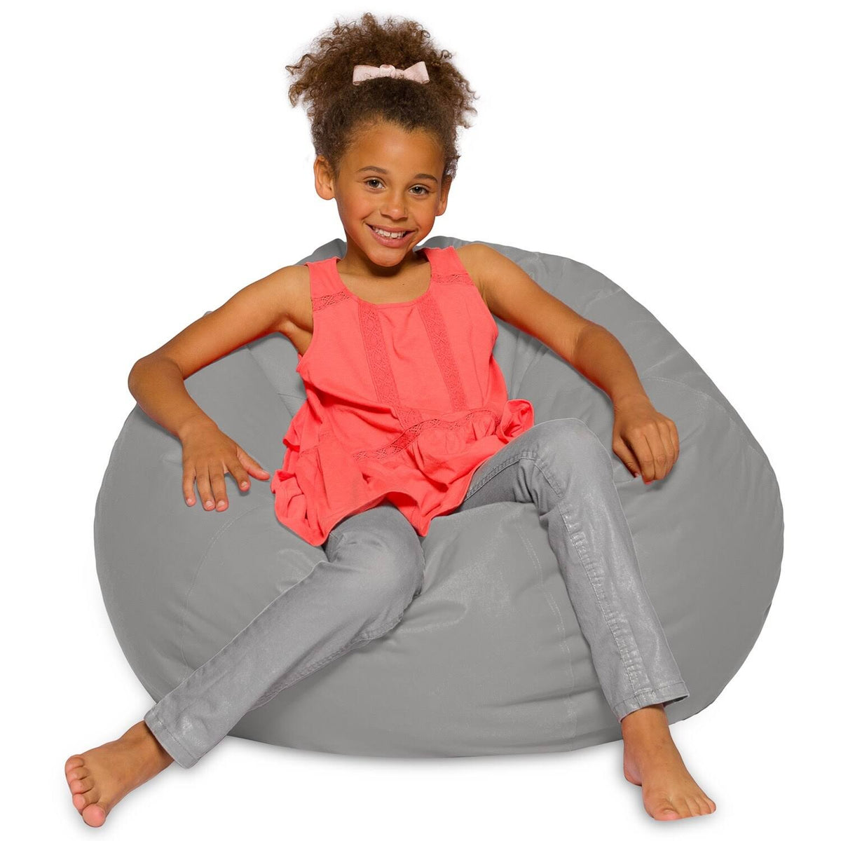 Canvas Multi-Colored Hearts Kids Bean Bag Chair G4618