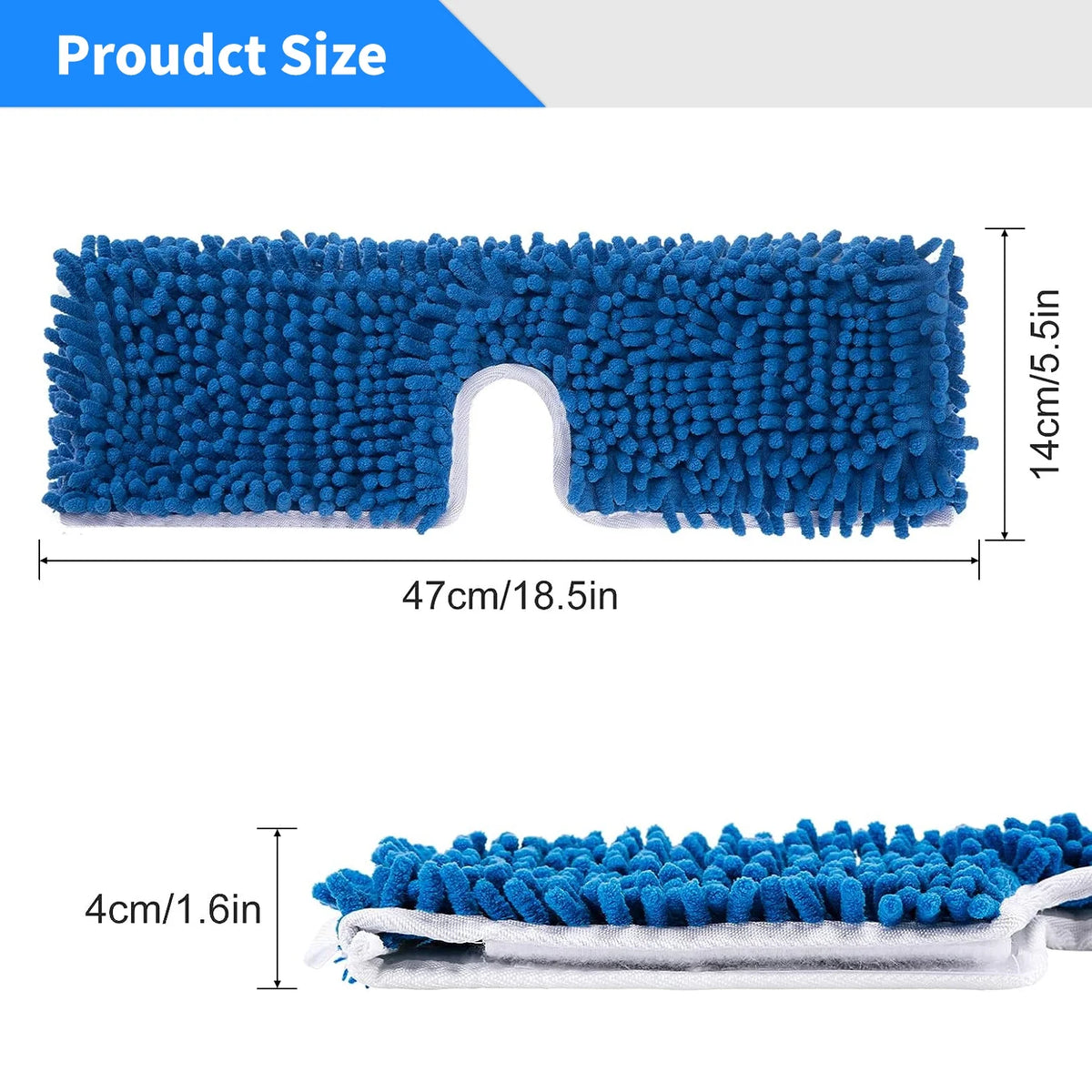 4-Pack Microfiber Replacement Mop Heads for Dual Action Mop M161951