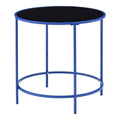 Blue Glass Top Side Table S901655