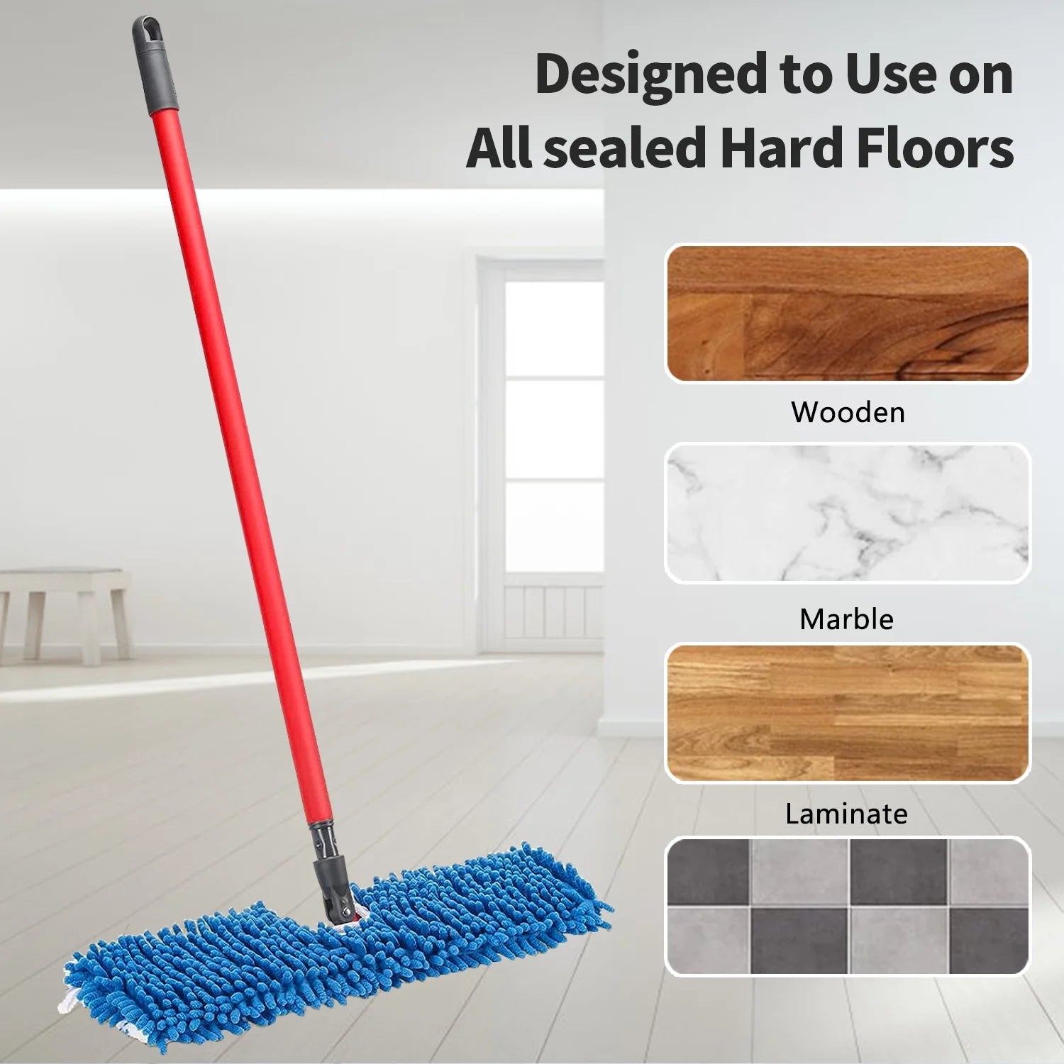 4-Pack Microfiber Replacement Mop Heads for Dual Action Mop M161951