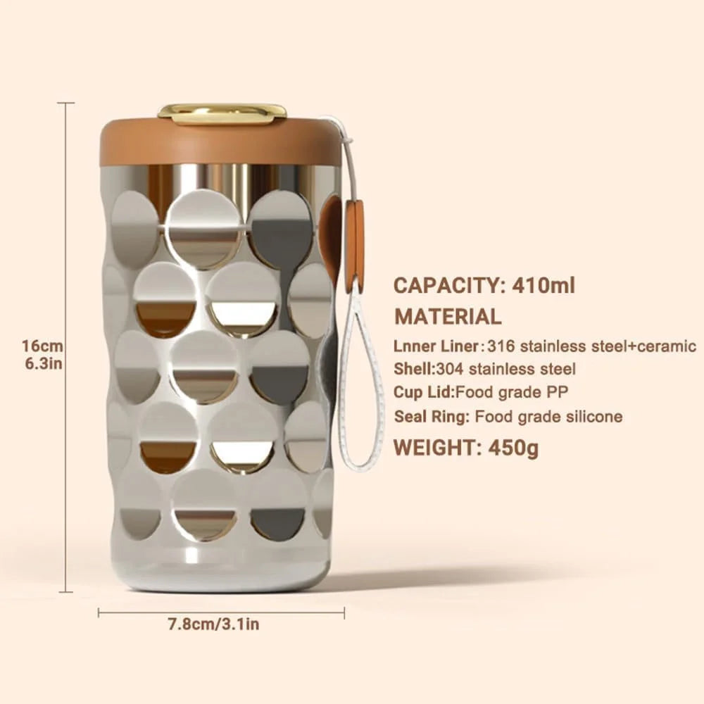 Smart Coffee Thermos with Temperature Display, 450ml W9690