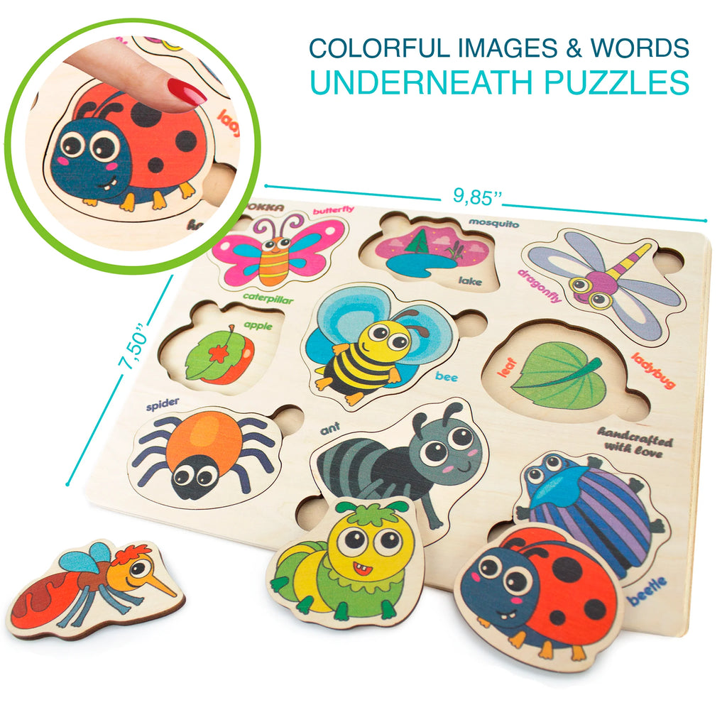 6 Pcs Wooden Puzzles for Toddlers K993315