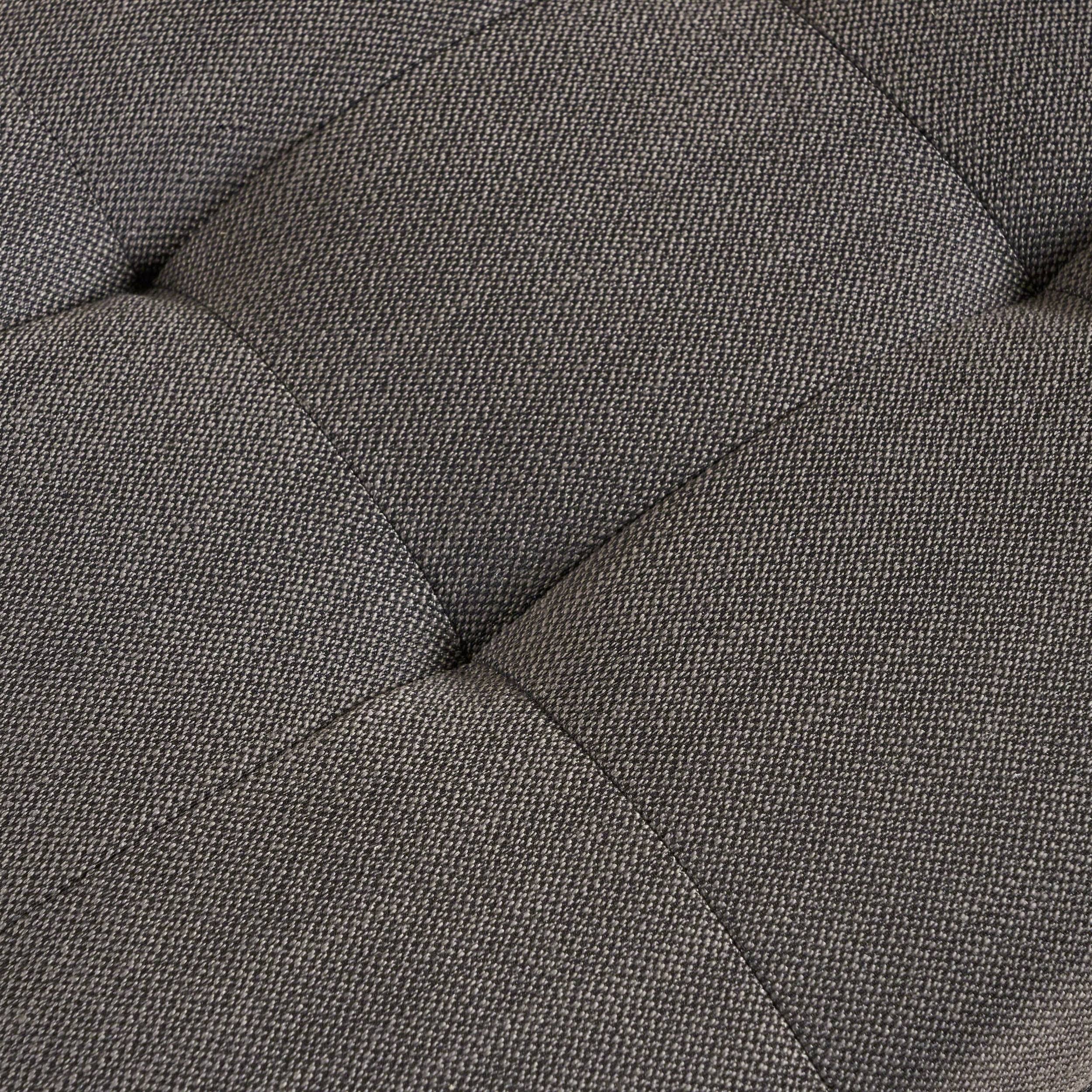 Tufted Fabric Armed Storage Ottoman Bench V785