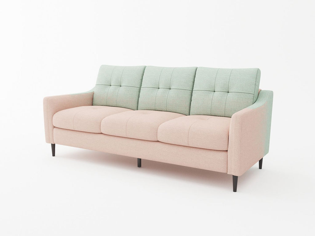 Tufted Futon Sofa with Metal Legs V95586