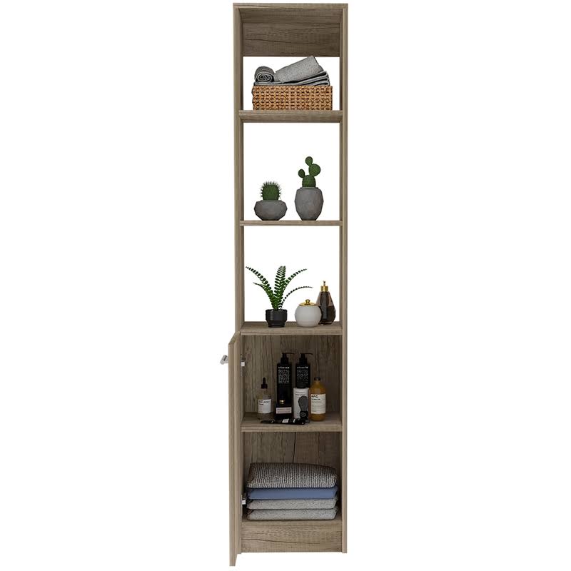 Linen Cabinet in Weathered Oak Q7134