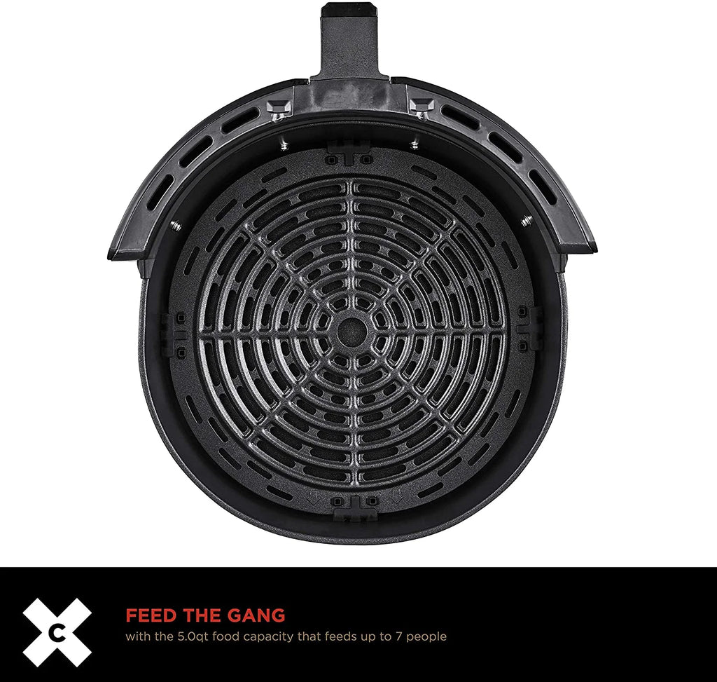 6 Qt Digital Air Fryer with Nonstick Removable Pan and Crisping Tray, Black G2422