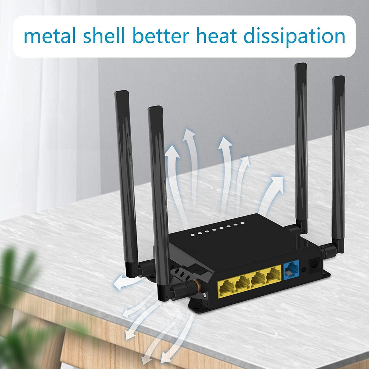 Wireless Router with Metal Case and Detachable External Antenna F891876