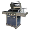 4 Burners Gas Grill with Side Burner, 64,000-BTU, Gunmetal P638