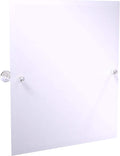 Polished Chrome Frameless Rectangular Tilt Beveled Edge Wall Mirror Y490456
