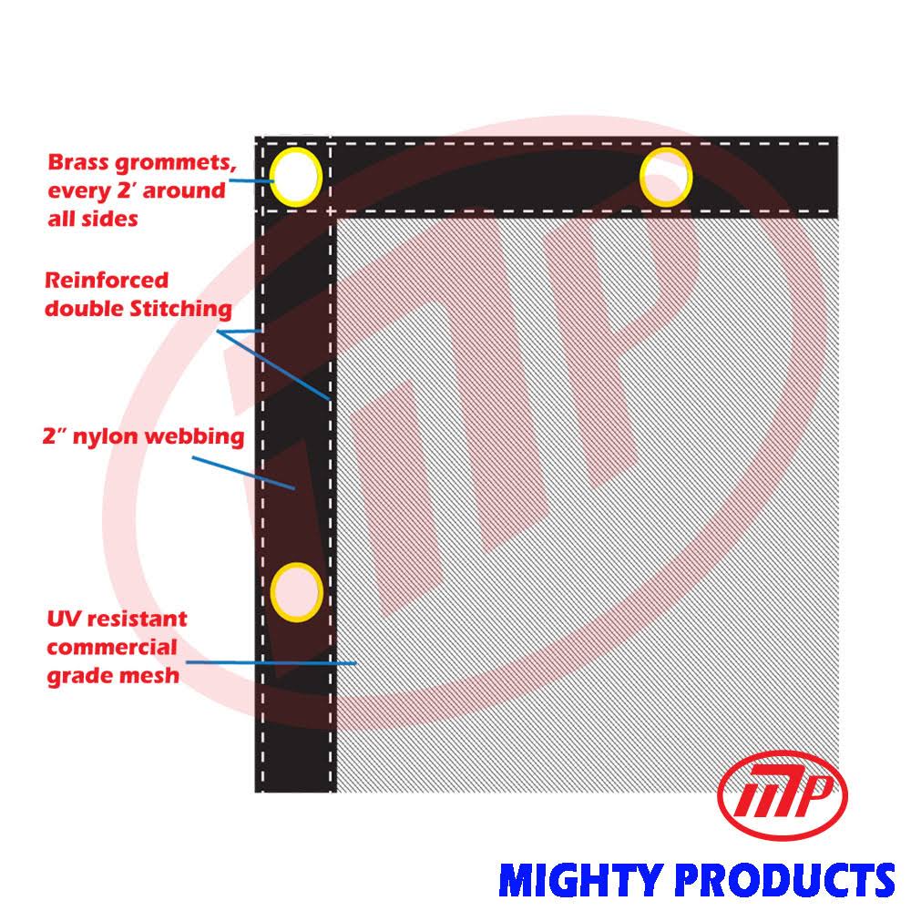 Black Tennis Court Wind Screen Y861