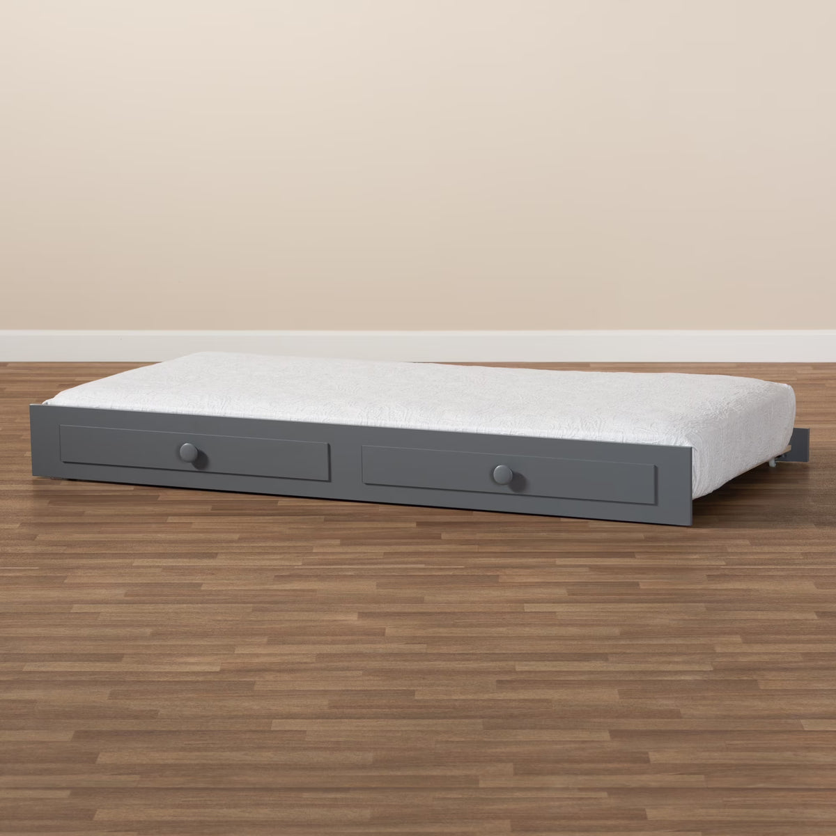 Gray Finished Wood Twin Size Trundle W381