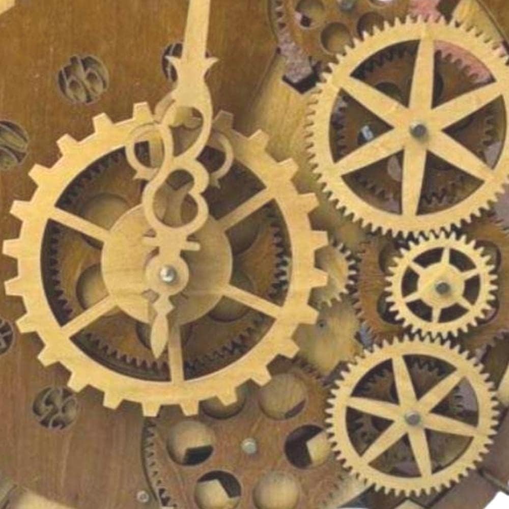 15 Inch Industrial Wall Clock with Moving Gears Q242127
