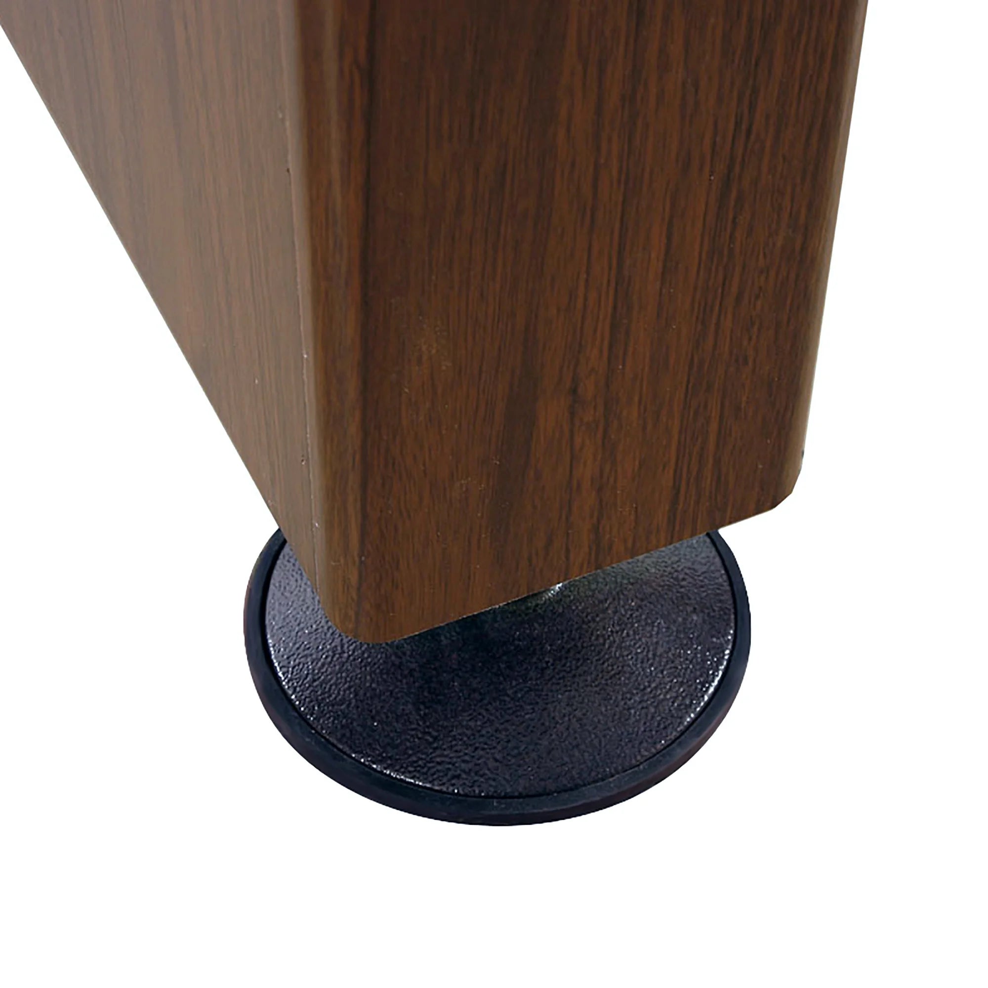 Walnut Finish Hardwood Shuffleboard Table with Storage Cabinets F33183