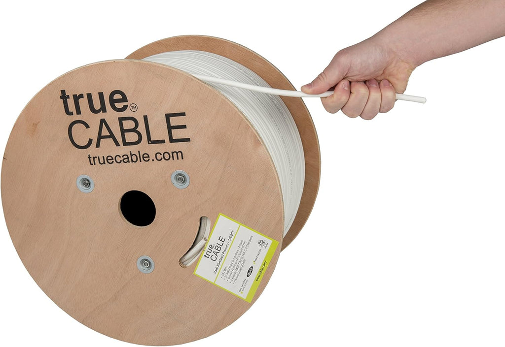 1000ft White 23AWG Solid Bare Copper Bulk Ethernet Cable C42135