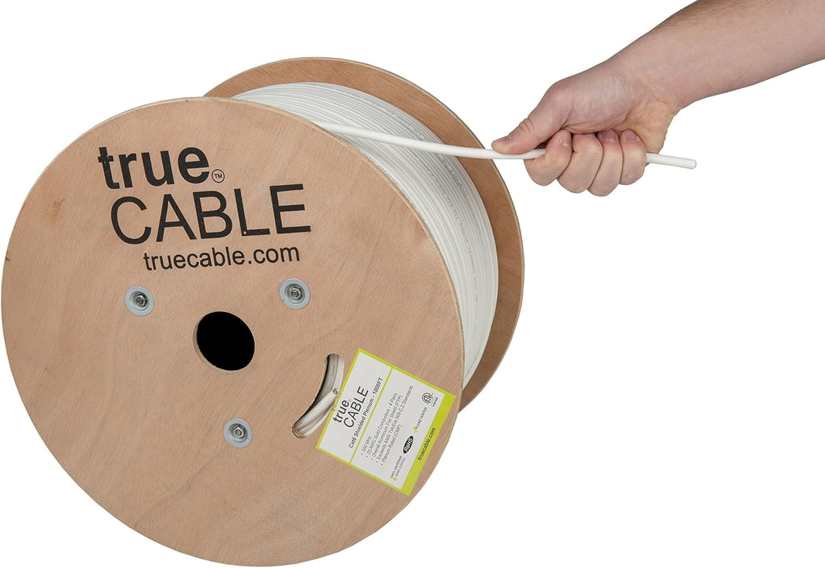 1000ft White 23AWG Solid Bare Copper Bulk Ethernet Cable C42135