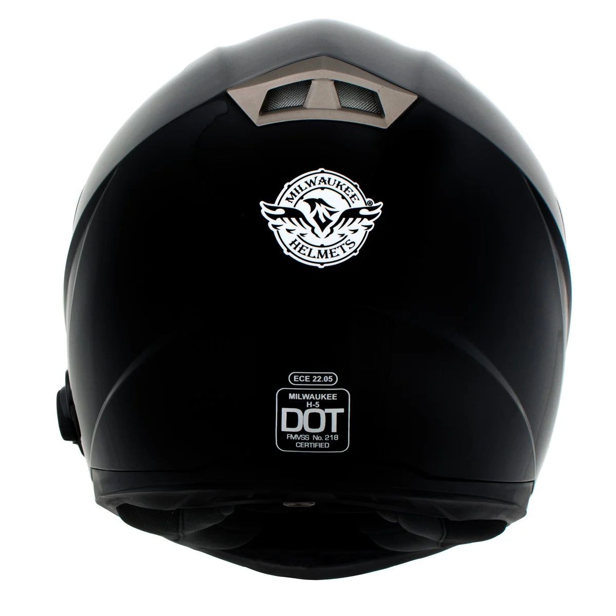 Gloss Black Full Face Motorcycle Helmet with Intercom S98986