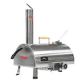 12" Stainless Steel Wood Fired Portable Pizza Oven with Built-in Thermometer Carry Bag A963145
