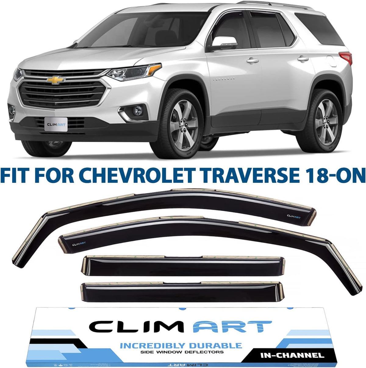 4 pcs in-Channel Rain Guards for Chevrolet Equinox 2018-2022 O223479