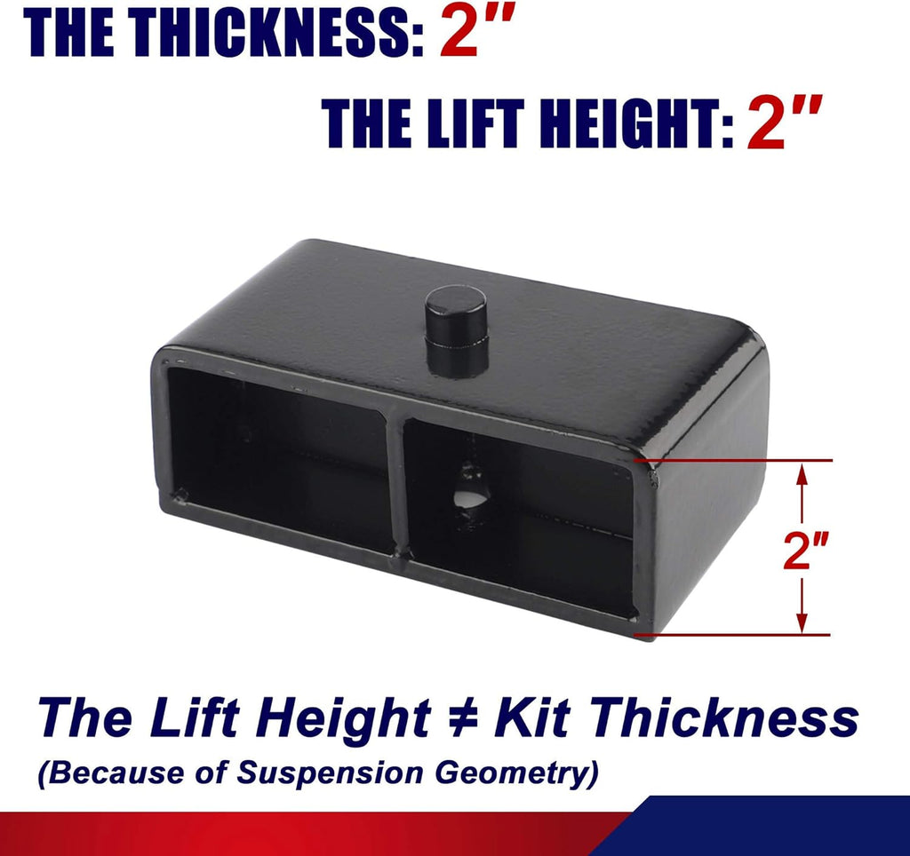2 inch Rear Leveling Lift Block Kit for Tacoma/Tundra, Pack of 2 A736