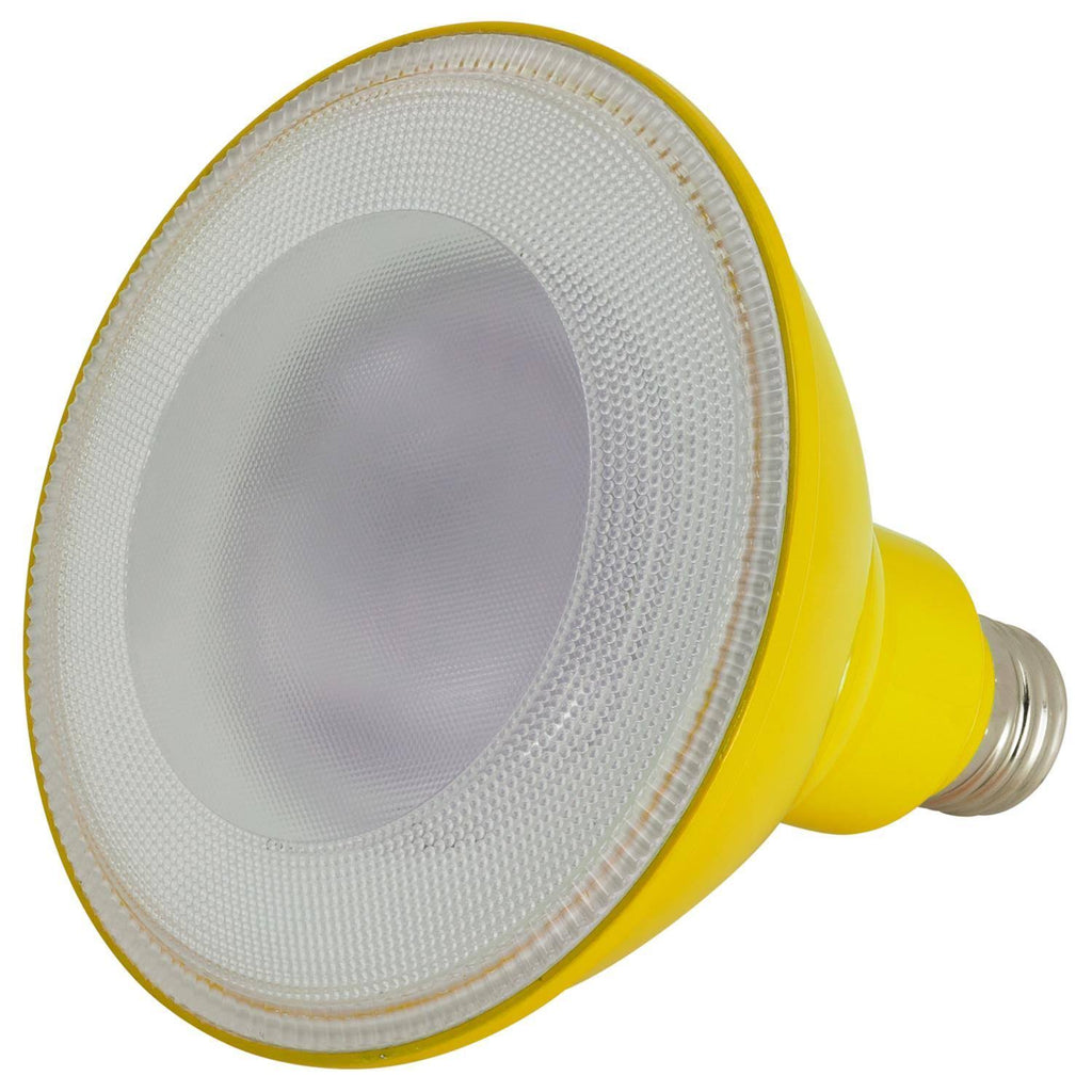 Yellow PAR38 LED Floodlight Bulb, 8W, E26 Base, Wet Location B481935