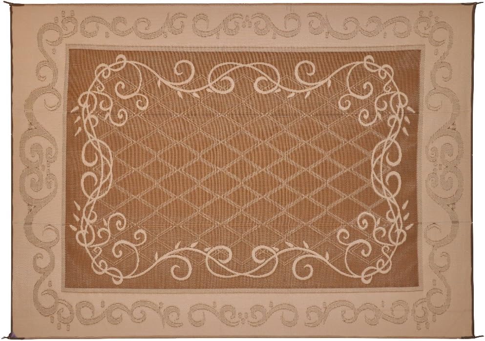 Brown Beige Outdoor Camping Garden Mat (9-Feet x 12-Feet) B2289