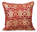 Red Velvet Damask Cushion Cover 16x16 inch Q719