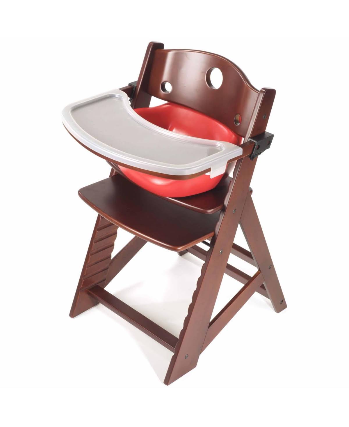 Espresso/Aqua High Chair with Infant Insert and Tray D49771