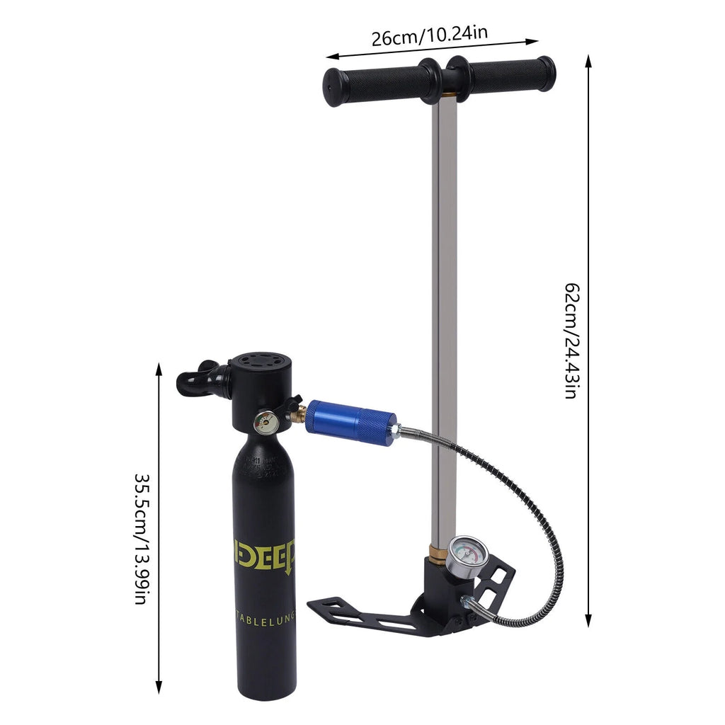 0.5L Oxygen Tank 4500PSI High Pressure Pump Mini Scuba Diving Equipment Tool Kit O829462