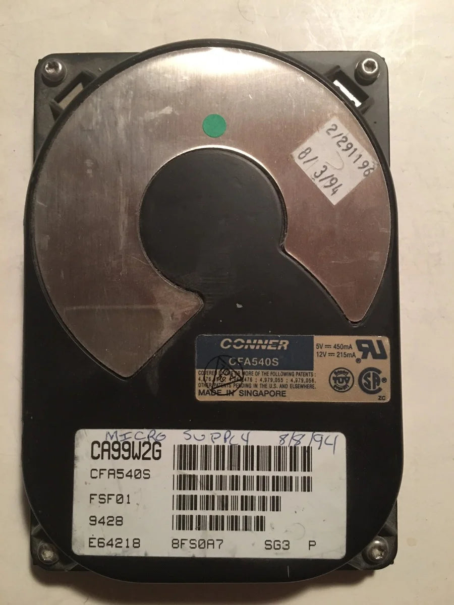 540MB HDD H36863