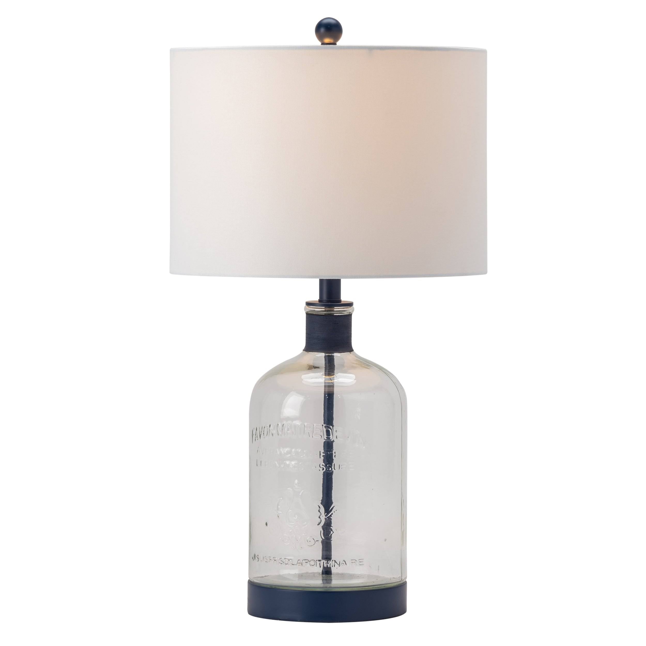 Clear Blue Glass Table Lamp N3068
