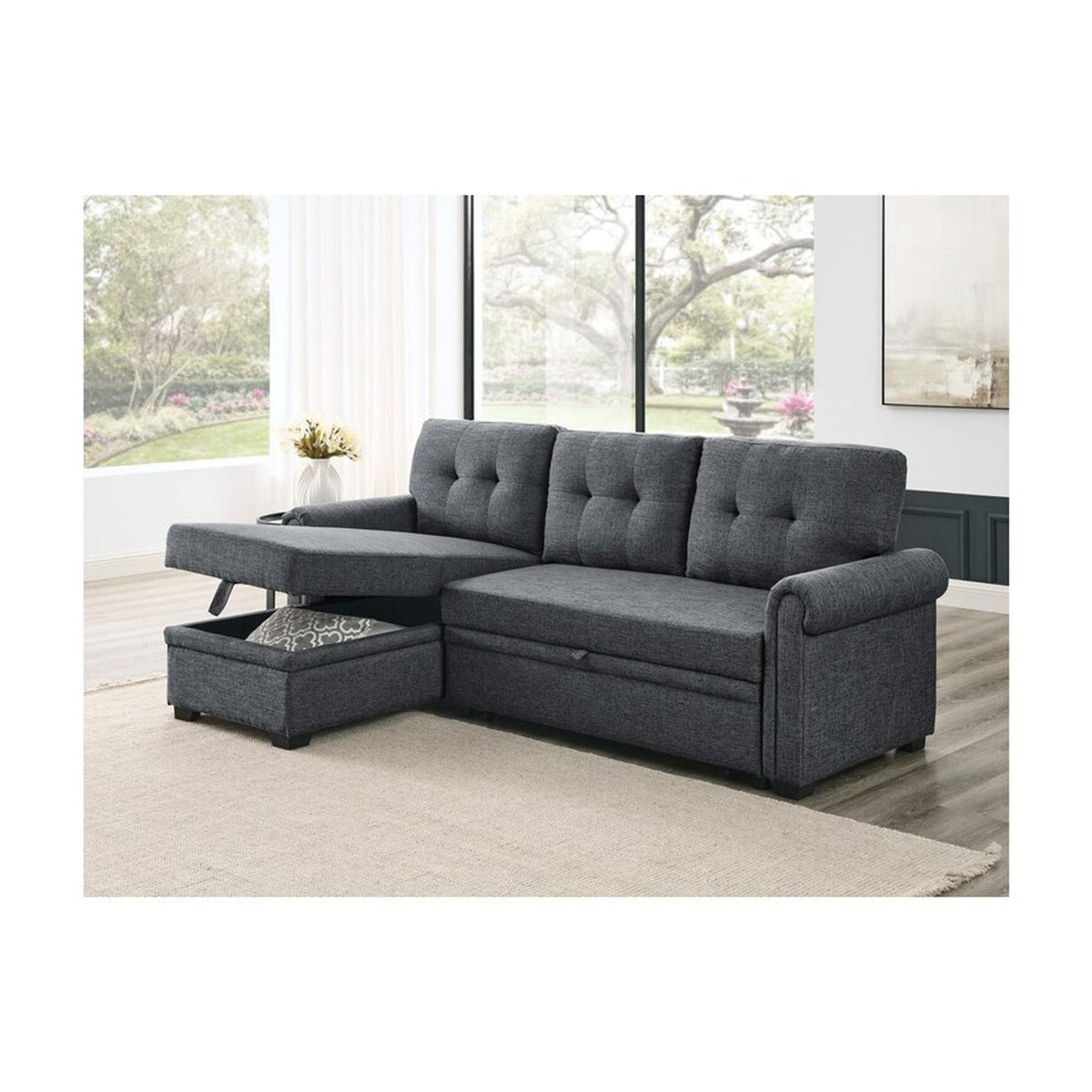 86" Rolled Arm Sofa Bed E788