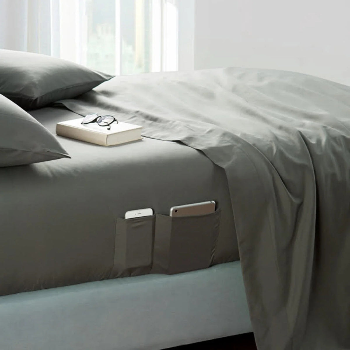 Supersoft Nightfall Navy Bedside Pocket Sheet Set G291
