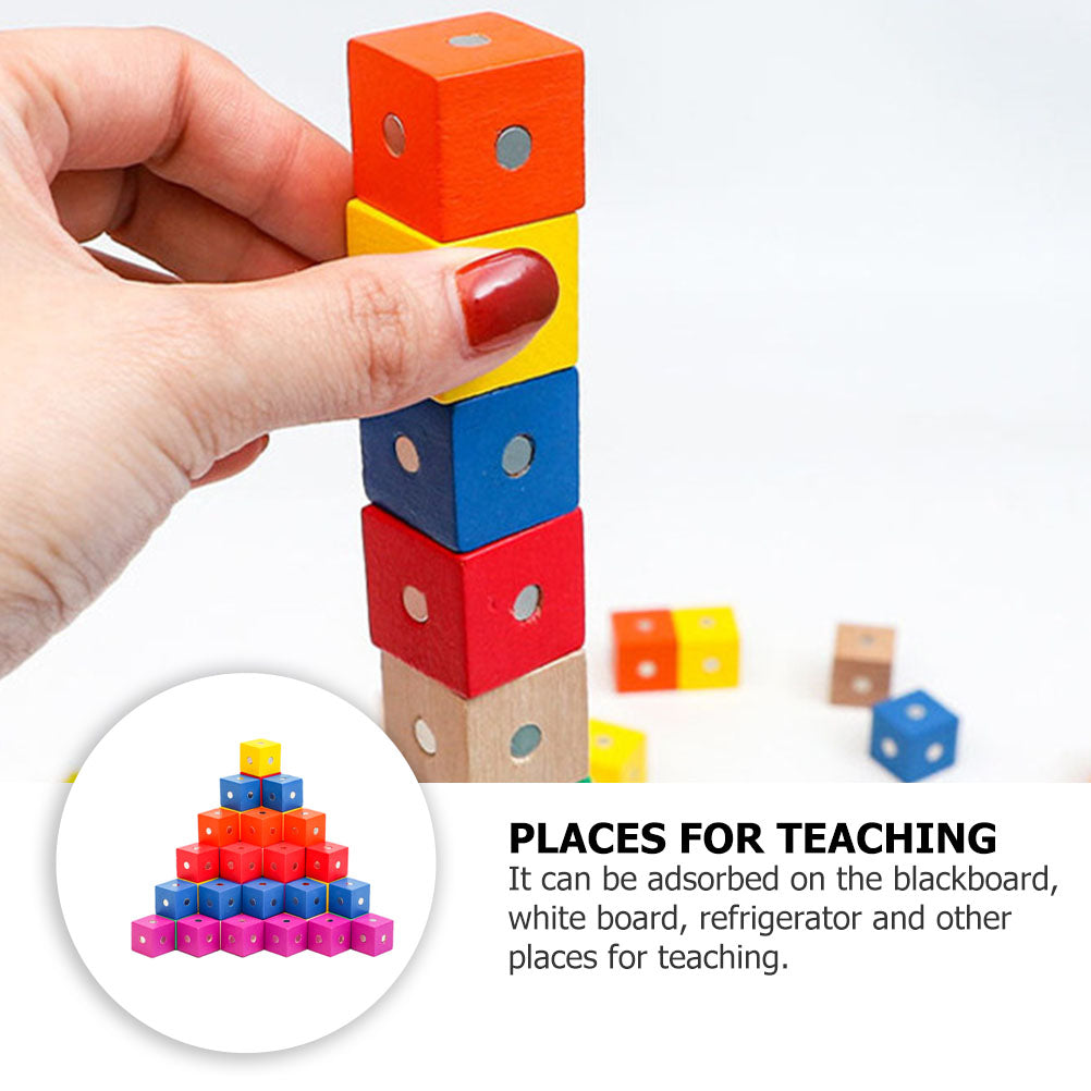 30 Pcs Magnetic Building Blocks Wooden Cube Toys I806