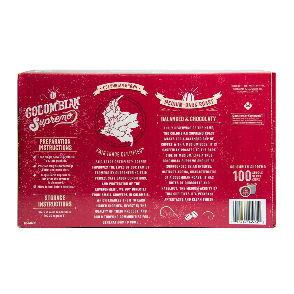 100 ct. Colombian Supremo Coffee L44504