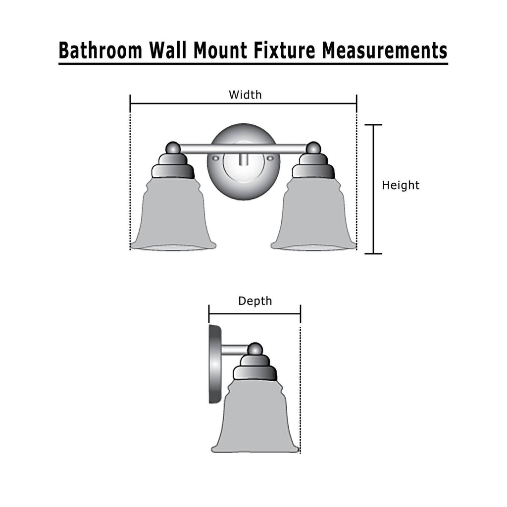 Oil Rubbed Bronze Metal Bathroom Vanity Wall Light Fixture E585866