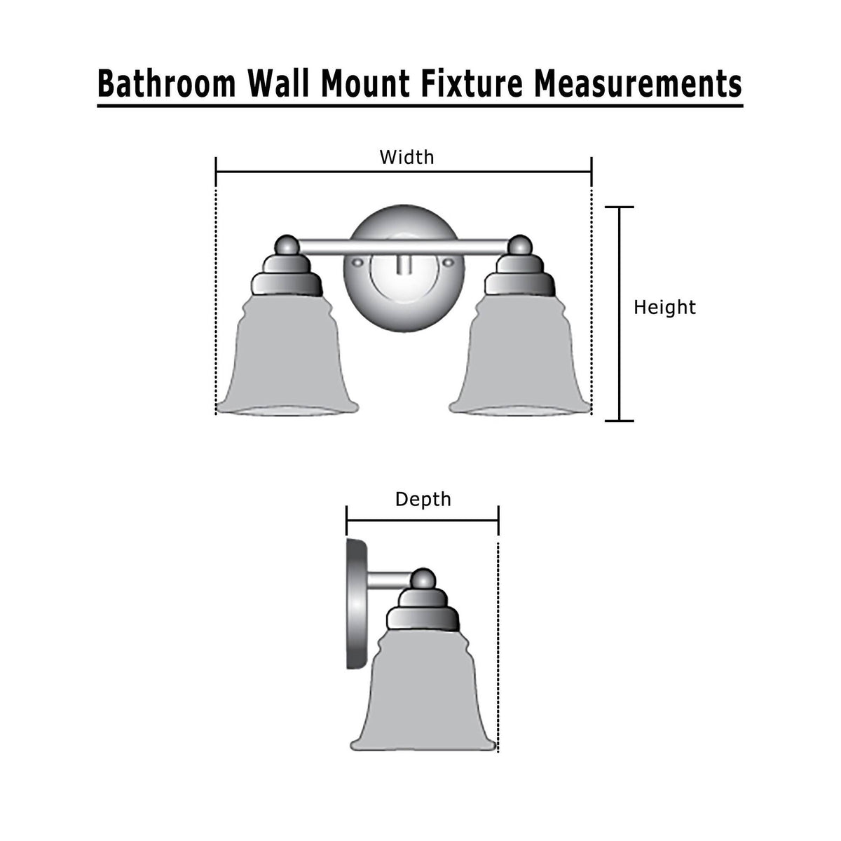 Oil Rubbed Bronze Metal Bathroom Vanity Wall Light Fixture E585866