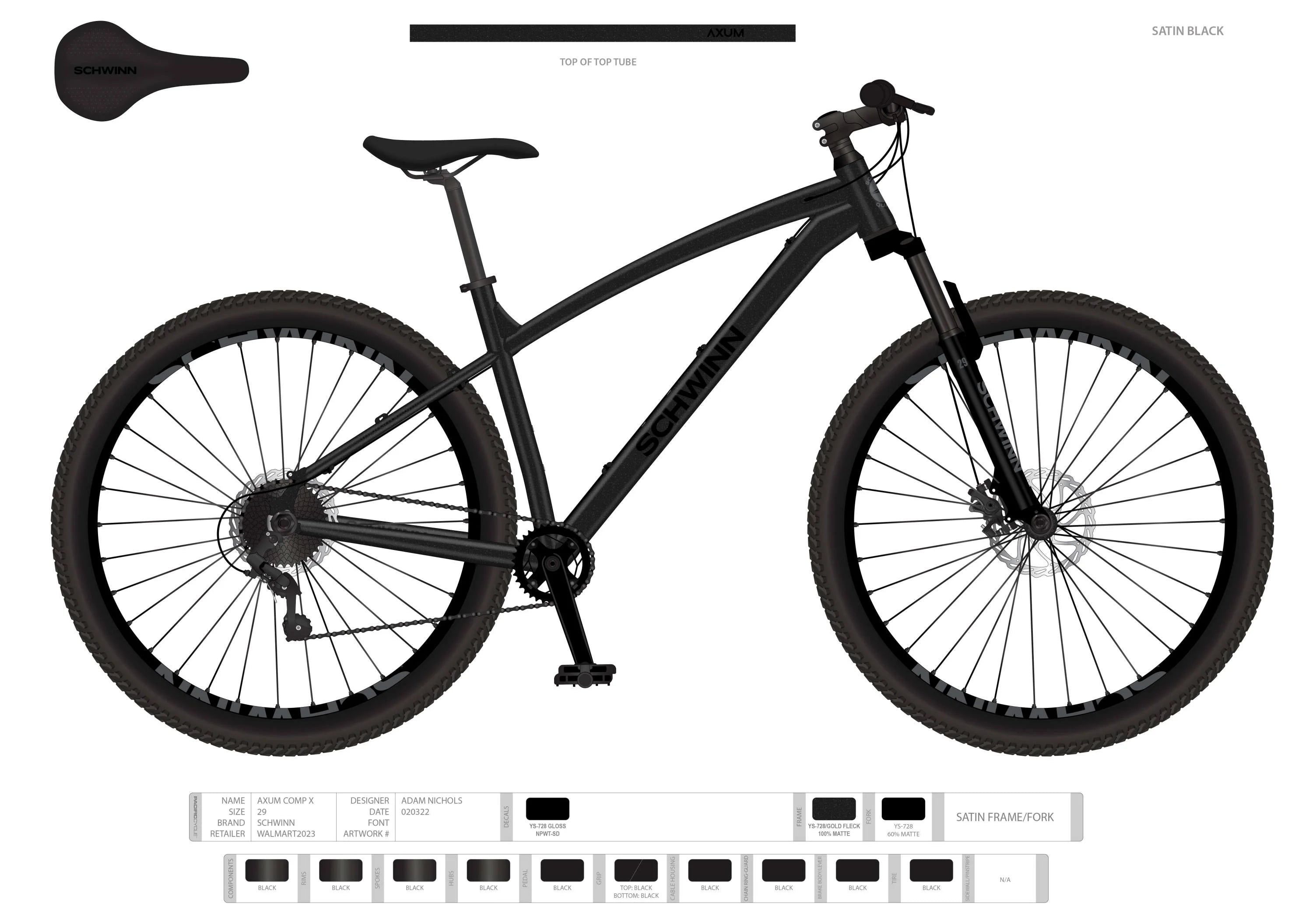 Black Large Frame 8 Speeds Mountain Bike L22028