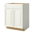 White Linen Maple Door and Drawer Base Cabinet G173790