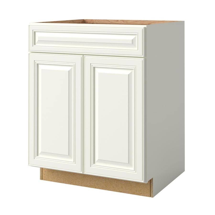 White Linen Maple Door and Drawer Base Cabinet G173790