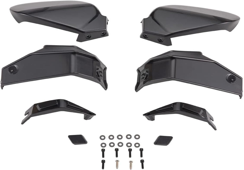 Black Plastic Hand Guards Wind Deflector Kit Pack of 2 Y71770