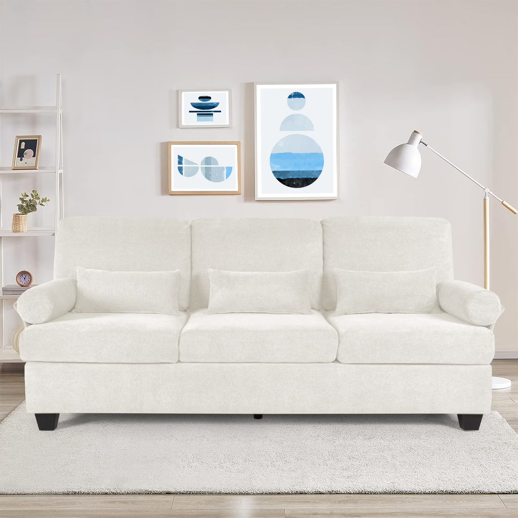 82" 3-seat Deep Seat Sofa with 3 Soft Pillows Z9426
