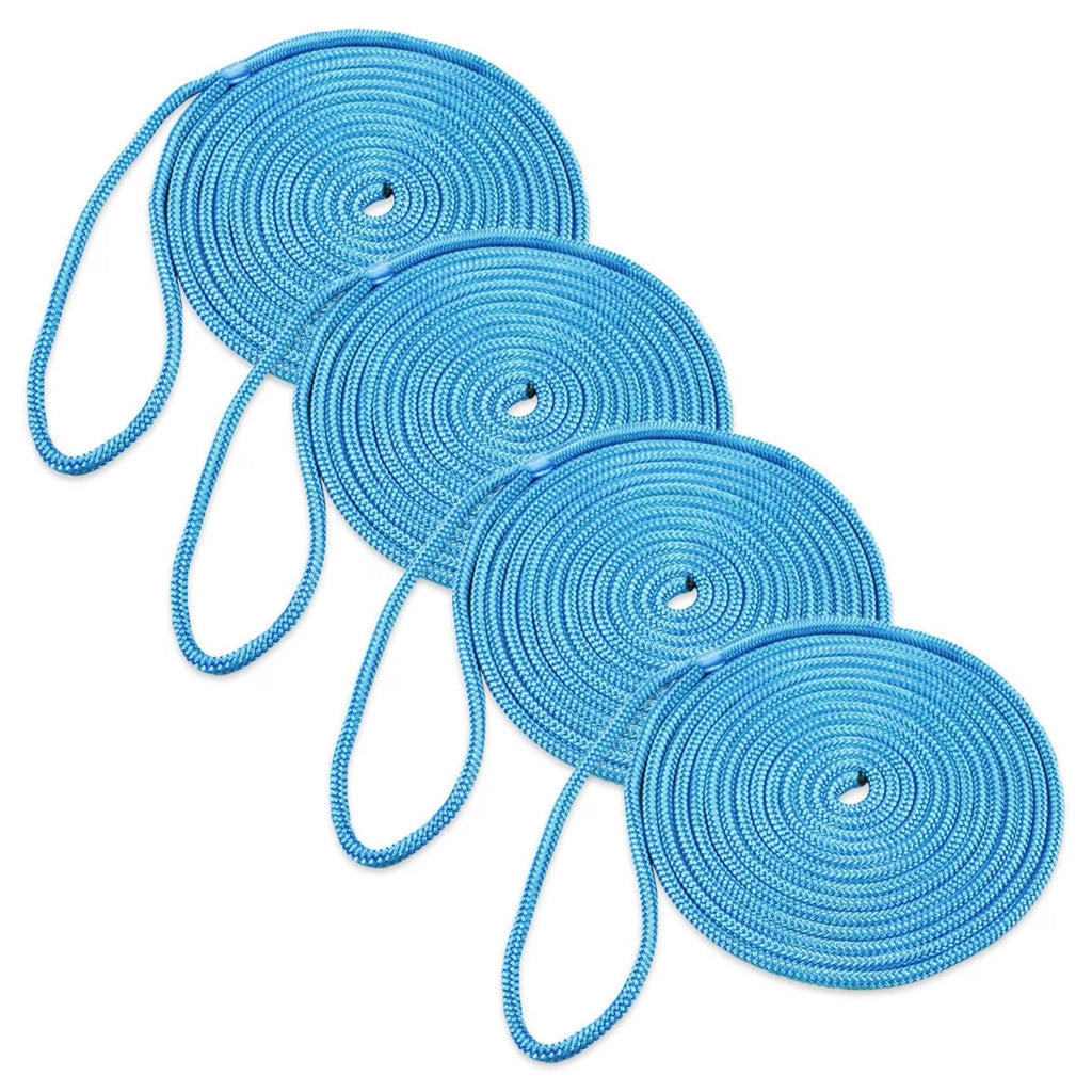 Marine-Grade Double-Braided Nylon Dock Line with 12” Eyelet L9121