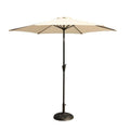 9 Feet Pole Umbrella with Carry Bag and Base - Crème Z173