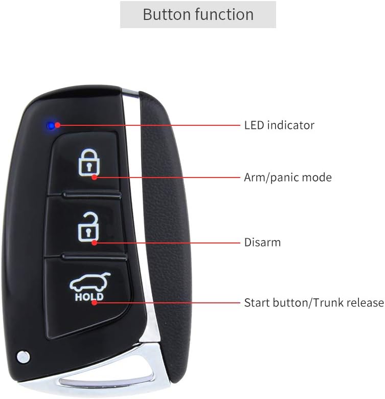 Rolling Code PKE Car Alarm System with Remote Starter L94867
